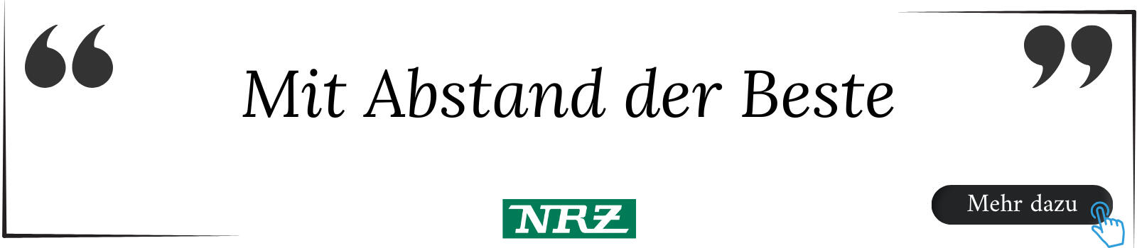 "Mit Abstand der Beste" - NRZ